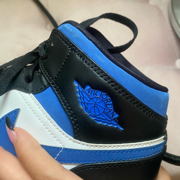 Blue, black, and white air jordan 1's - Picture 8 of 13